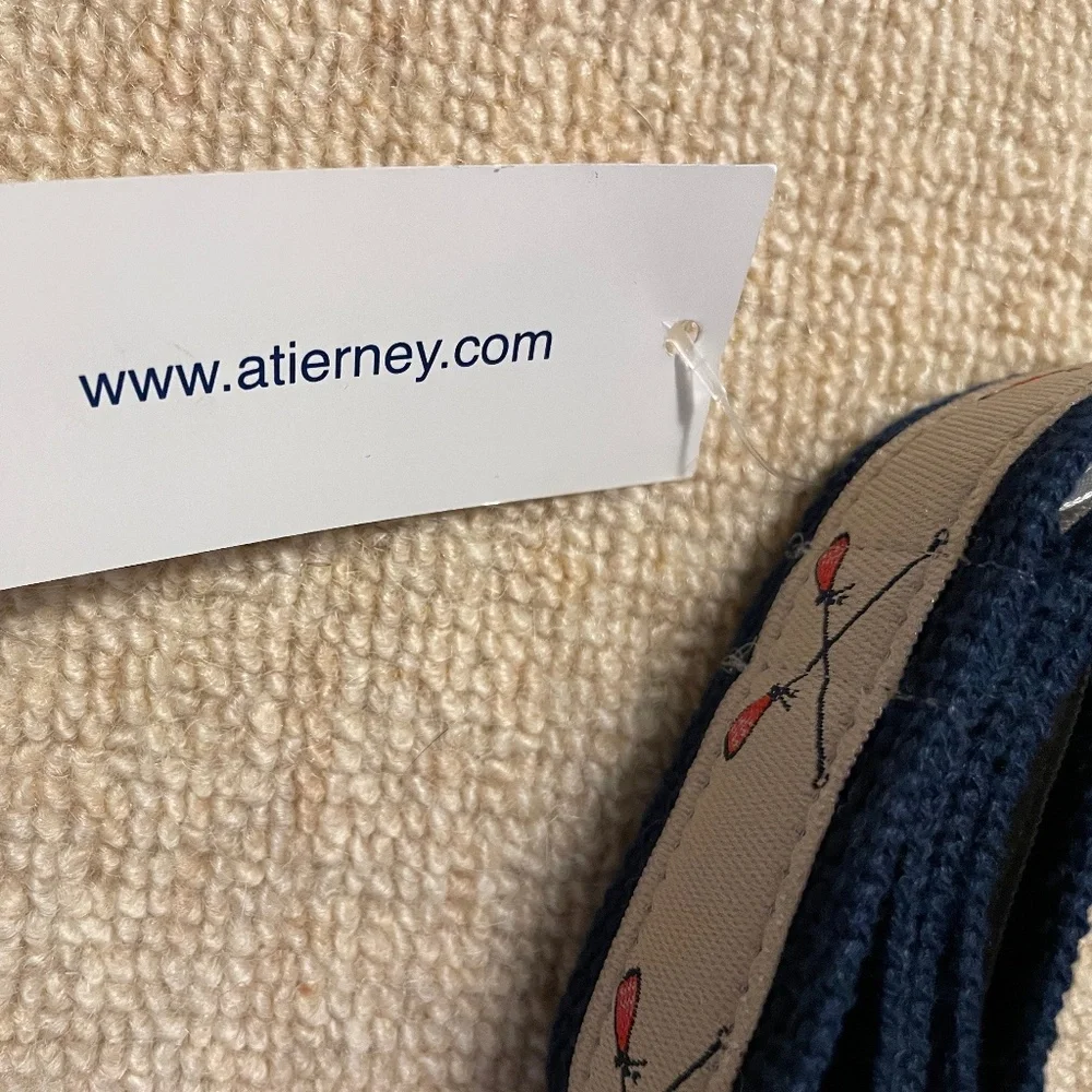 NWT A Tierney - Lacrosse Ribbon D-ring Belt